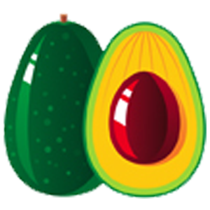 icono e ilustración de un aguacate