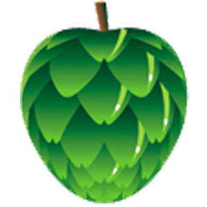 icono e ilustración de un chirimoya