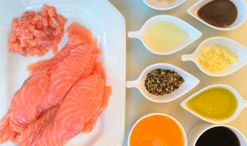 Salmón y mezcla caribeña de especias